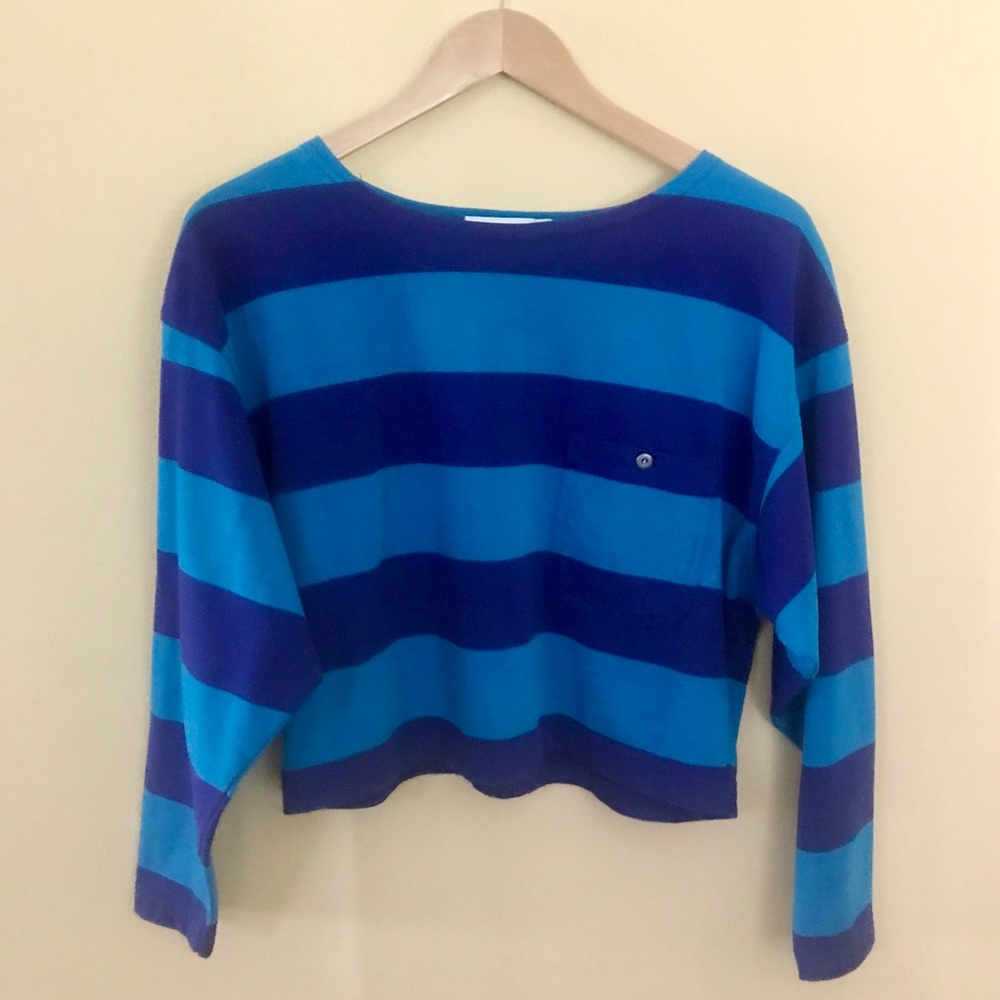 '90s Melbourne Elements Striped Cropped Top